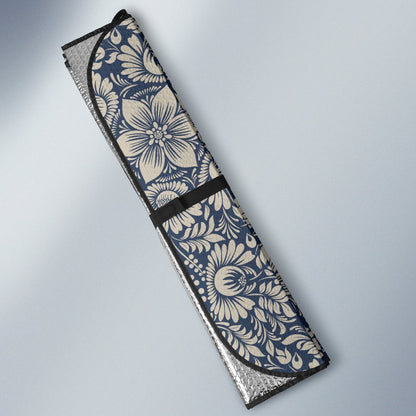 Elegant Floral Print Pattern Car Sun Shade For Windshield