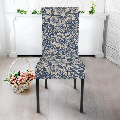 Elegant Floral Print Pattern Dinning Chair Slipper-JTAMIGO.COM