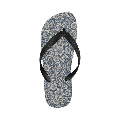 Elegant Floral Print Pattern Flip Flops-JTAMIGO.COM