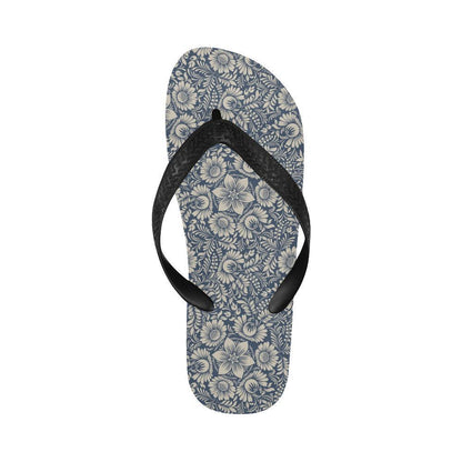 Elegant Floral Print Pattern Flip Flops-JTAMIGO.COM