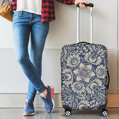 Elegant Floral Print Pattern Luggage Cover Protector