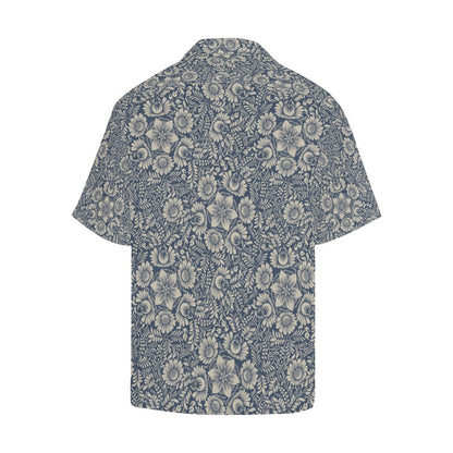 Elegant Floral Print Pattern Men Aloha Hawaiian Shirt