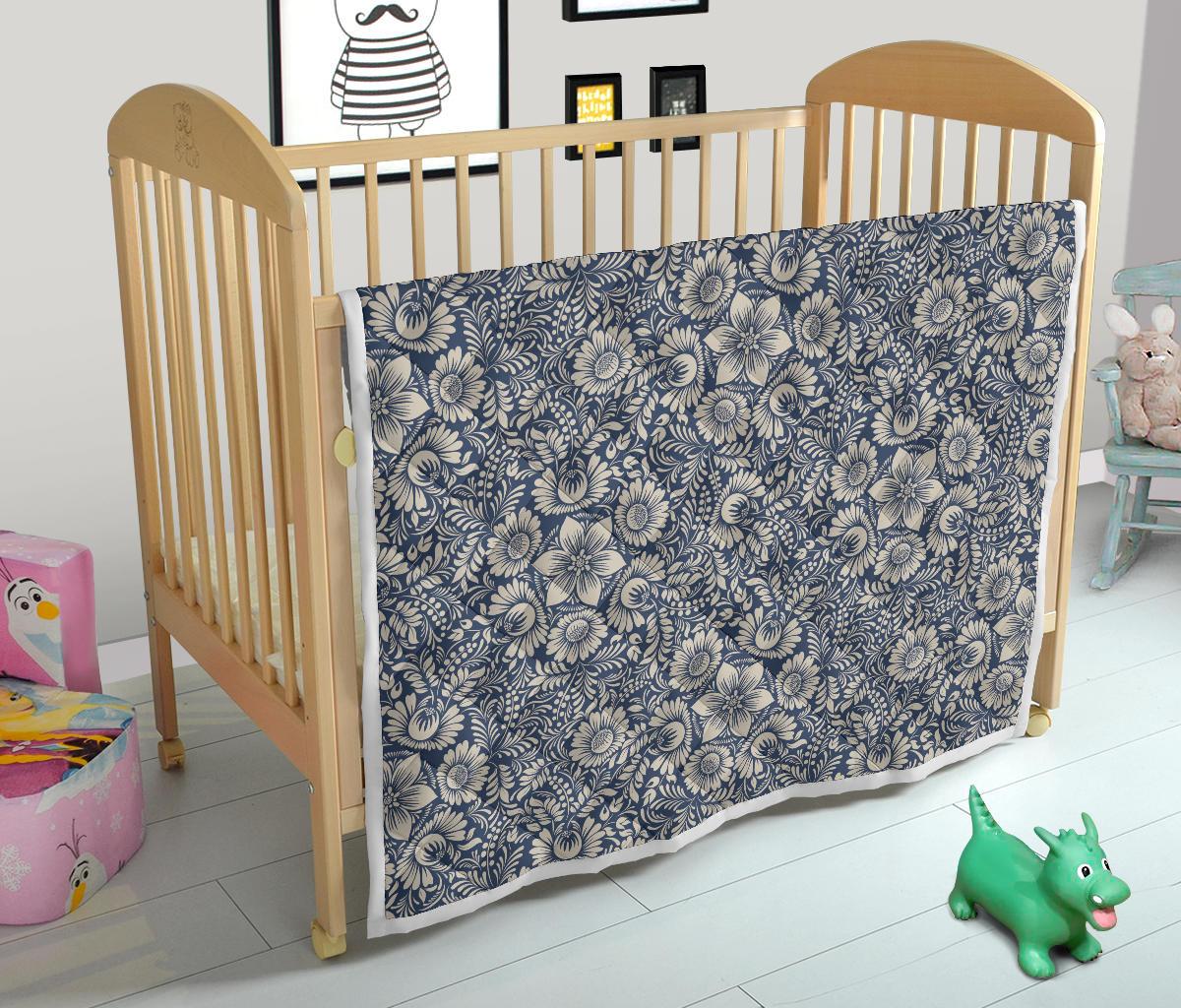 Elegant Floral Print Pattern Premium Quilt-JTAMIGO.COM