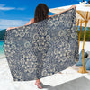 Elegant Floral Print Pattern Sarong Pareo Wrap