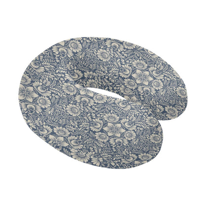 Elegant Floral Print Pattern U-Shaped Travel Neck Pillow-JTAMIGO.COM