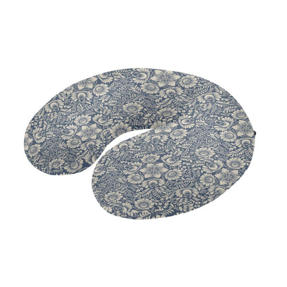 Elegant Floral Print Pattern U-Shaped Travel Neck Pillow-JTAMIGO.COM
