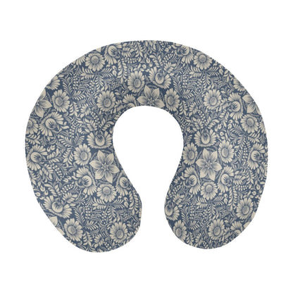 Elegant Floral Print Pattern U-Shaped Travel Neck Pillow-JTAMIGO.COM