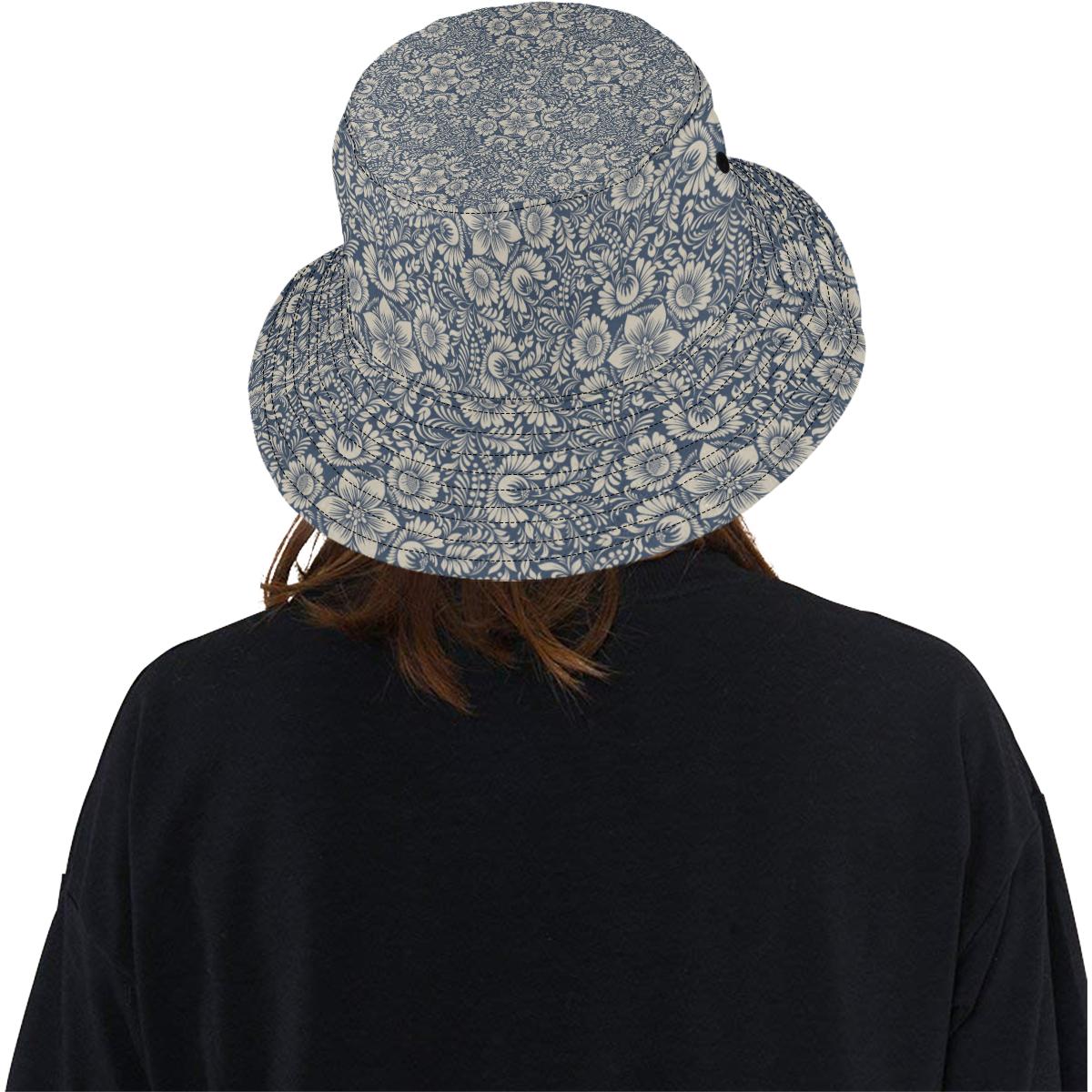 Elegant Floral Print Pattern Unisex Bucket Hat