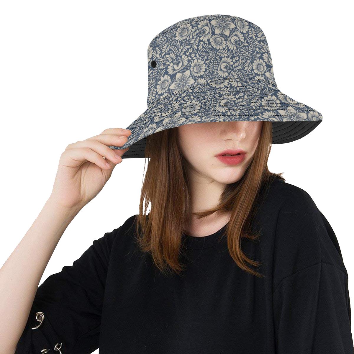 Elegant Floral Print Pattern Unisex Bucket Hat