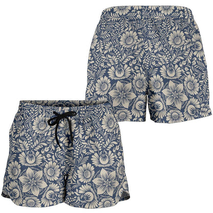 Elegant Floral Print Pattern Women Shorts-JTAMIGO.COM