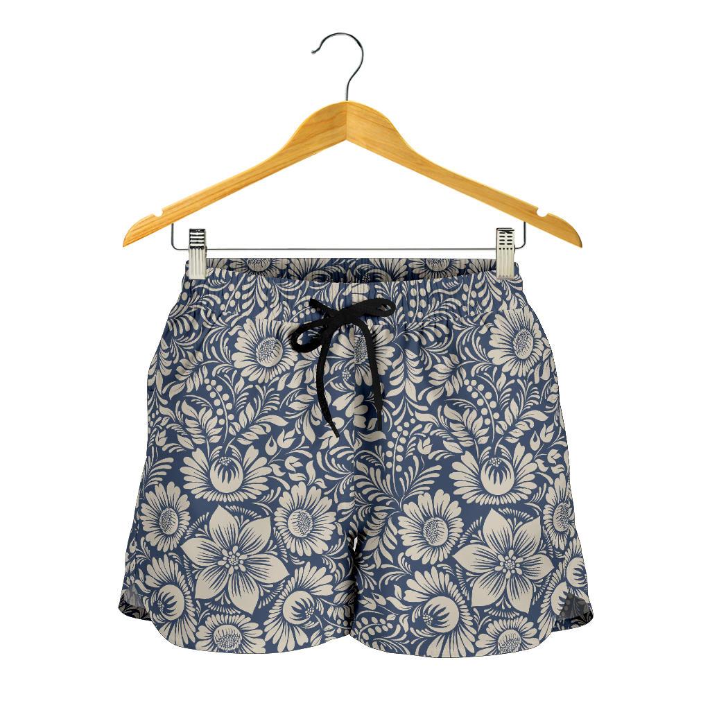 Elegant Floral Print Pattern Women Shorts-JTAMIGO.COM