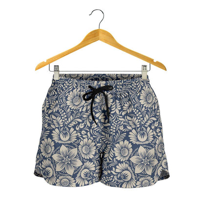 Elegant Floral Print Pattern Women Shorts-JTAMIGO.COM