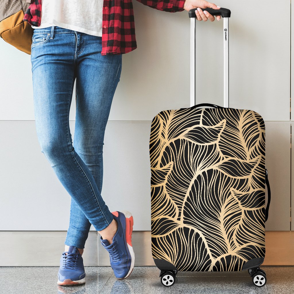 Elegant Gold leaf Print Luggage Cover Protector
