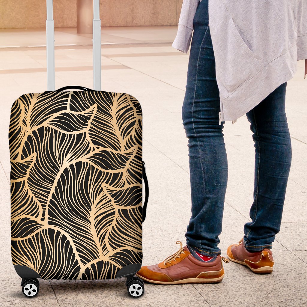 Elegant Gold leaf Print Luggage Cover Protector