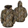 Elegant Gold leaf Print Pullover Hoodie