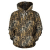 Elegant Gold leaf Print Pullover Hoodie