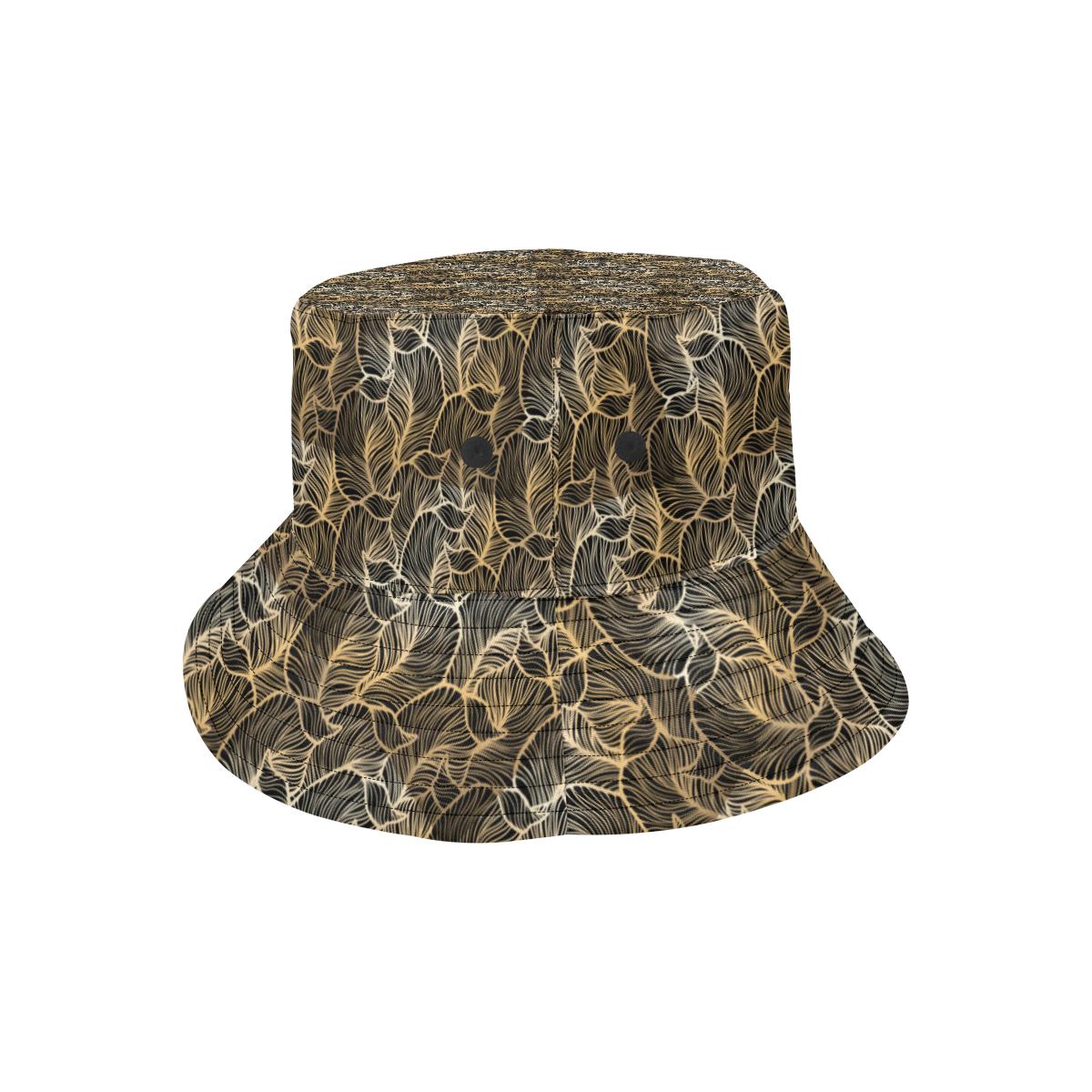 Elegant Gold leaf Print Unisex Bucket Hat