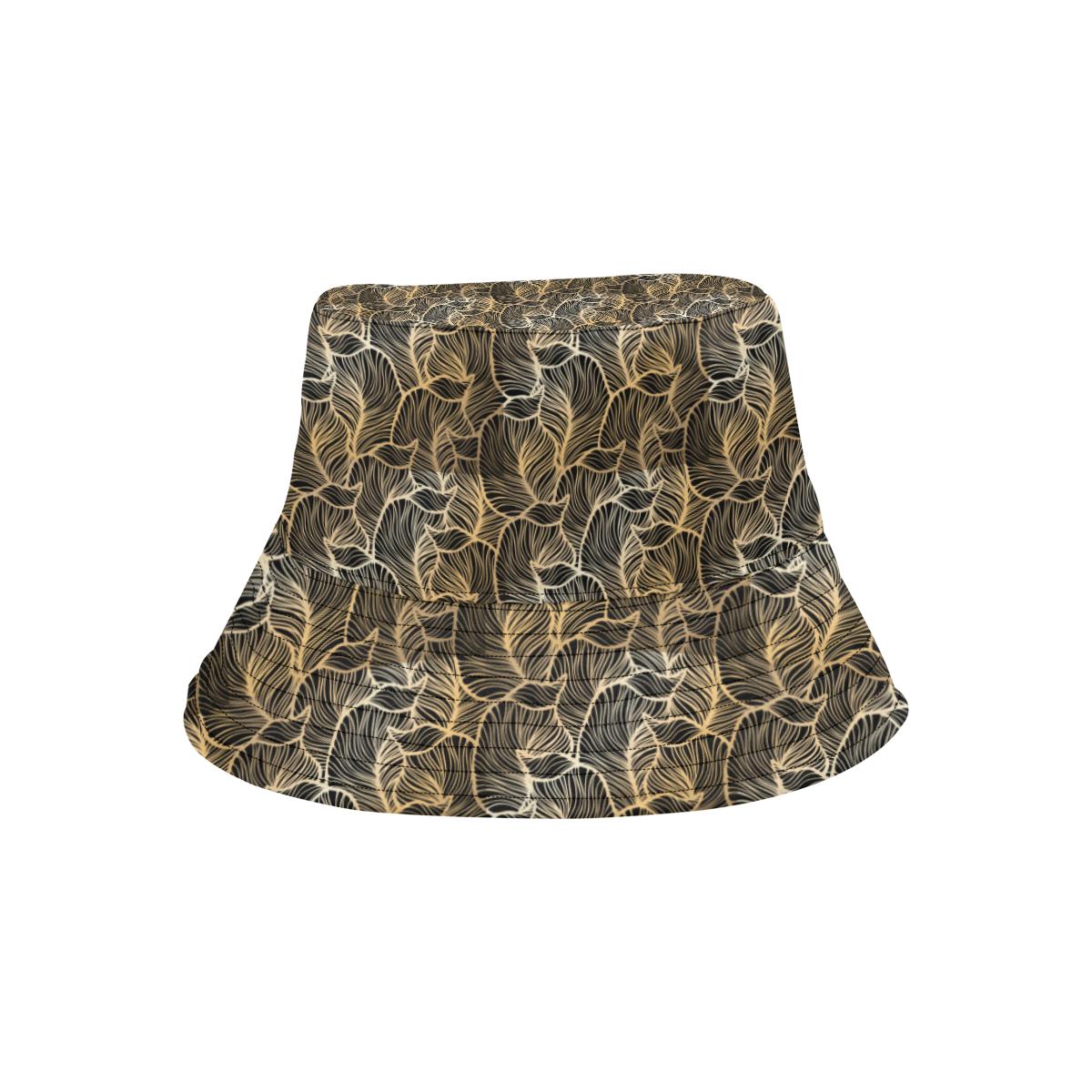 Elegant Gold leaf Print Unisex Bucket Hat