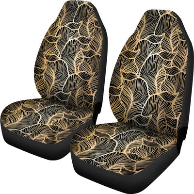 Elegant Gold leaf Print Universal Fit Car Seat Covers