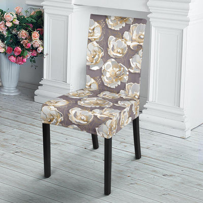 Elegant Grey Flower Print Dinning Chair Slipper-JTAMIGO.COM