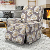 Elegant Grey Flower Print Recliner Slipcover-JTAMIGO.COM