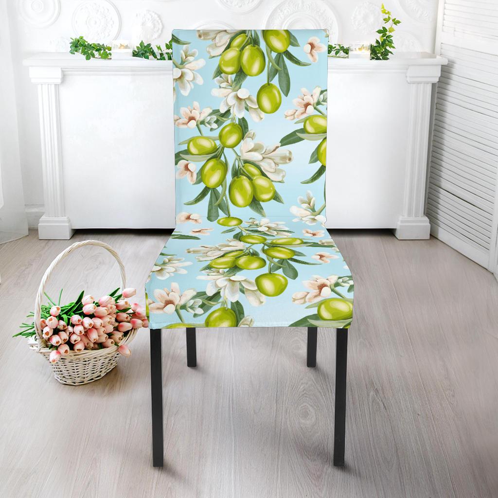 Elegant Olive Floral Print Dinning Chair Slipper-JTAMIGO.COM