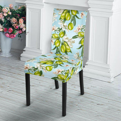 Elegant Olive Floral Print Dinning Chair Slipper-JTAMIGO.COM