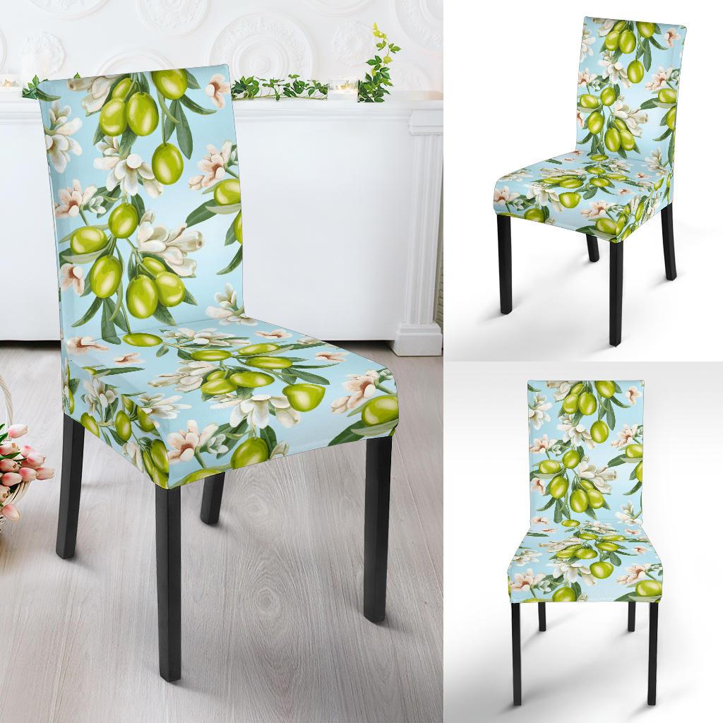 Elegant Olive Floral Print Dinning Chair Slipper-JTAMIGO.COM