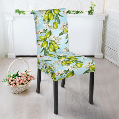 Elegant Olive Floral Print Dinning Chair Slipper-JTAMIGO.COM