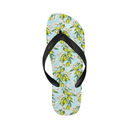 Elegant Olive Floral Print Flip Flops-JTAMIGO.COM