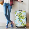 Elegant Olive Floral Print Luggage Cover Protector