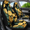 Elegant Yellow Tulip Print Universal Fit Car Seat Covers