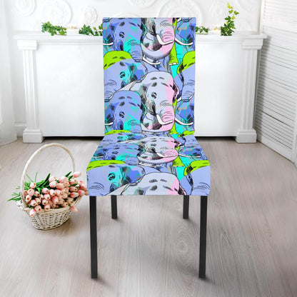 Elephant Art color Print Pattern Dinning Chair Slipper-JTAMIGO.COM