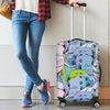 Elephant Art Color Print Pattern Luggage Cover Protector