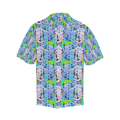 Elephant Art color Print Pattern Men Aloha Hawaiian Shirt