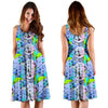 Elephant Art Color Print Pattern Sleeveless Dress