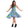 Elephant Art Color Print Pattern Sleeveless Dress