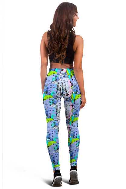 Elephant Art color Print Pattern Women Leggings