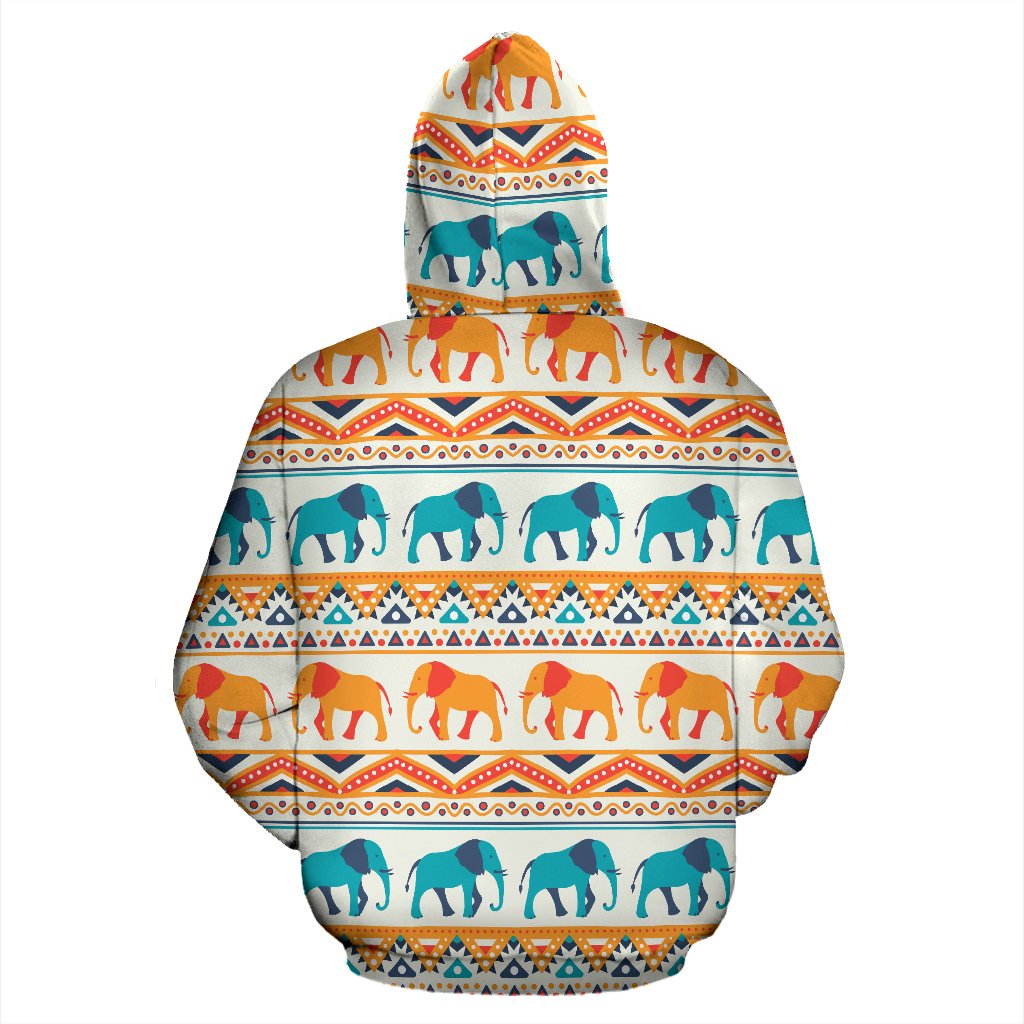 Elephant Aztec Ethnic Print Pattern Pullover Hoodie