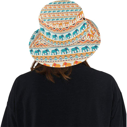 Elephant Aztec Ethnic Print Pattern Unisex Bucket Hat