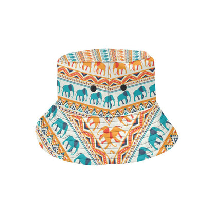 Elephant Aztec Ethnic Print Pattern Unisex Bucket Hat