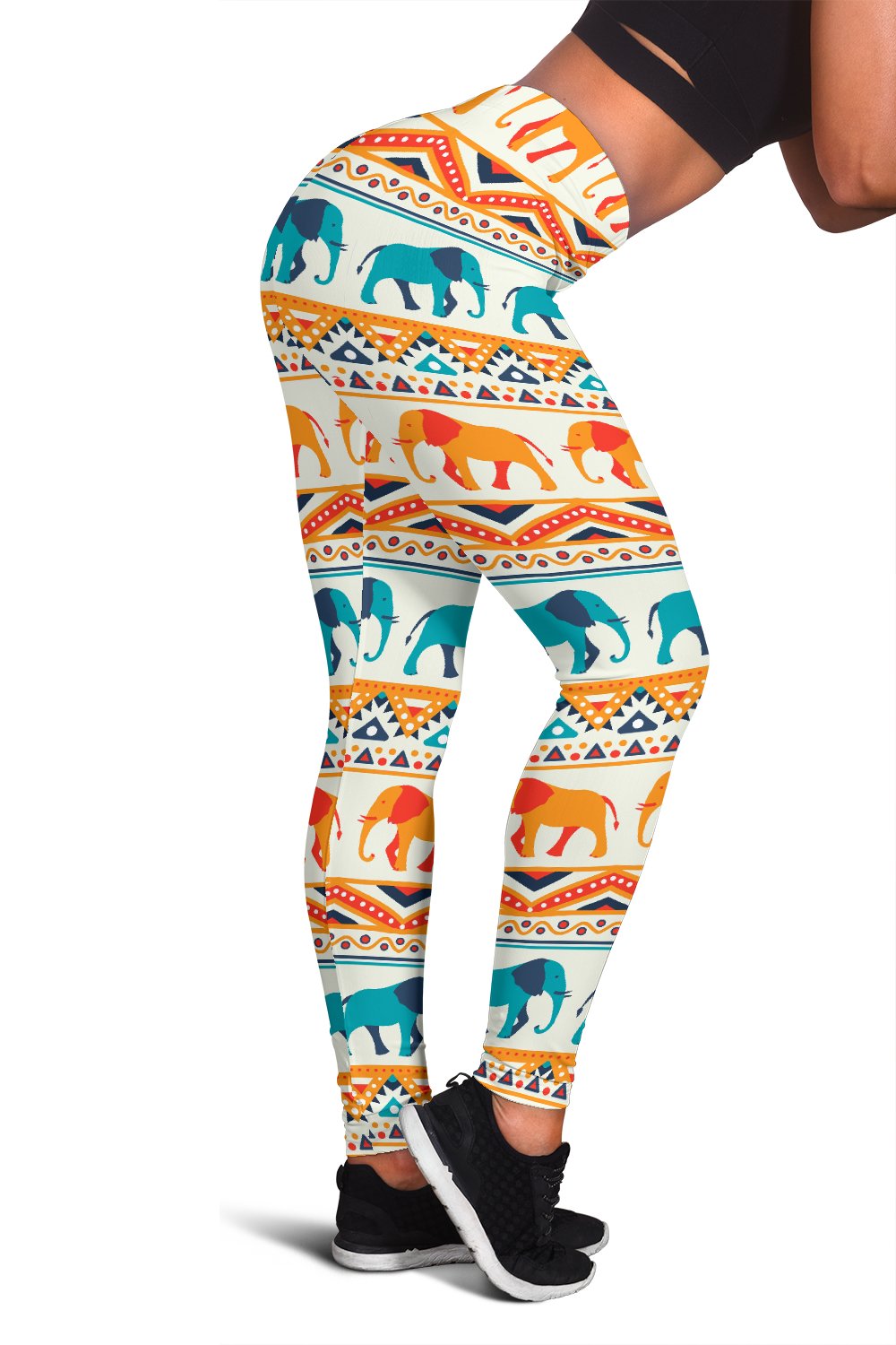 Elephant Aztec Ethnic Print Pattern Women Leggings