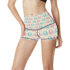 Elephant Baby Pastel Print Pattern High Waisted Spandex Shorts-JTAMIGO.COM