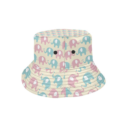 Elephant Baby Pastel Print Pattern Unisex Bucket Hat