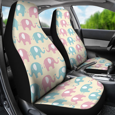 Elephant Baby Pastel Print Pattern Universal Fit Car Seat Covers