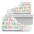 Elephant Baby Pastel Print Pattern Women High Top Shoes