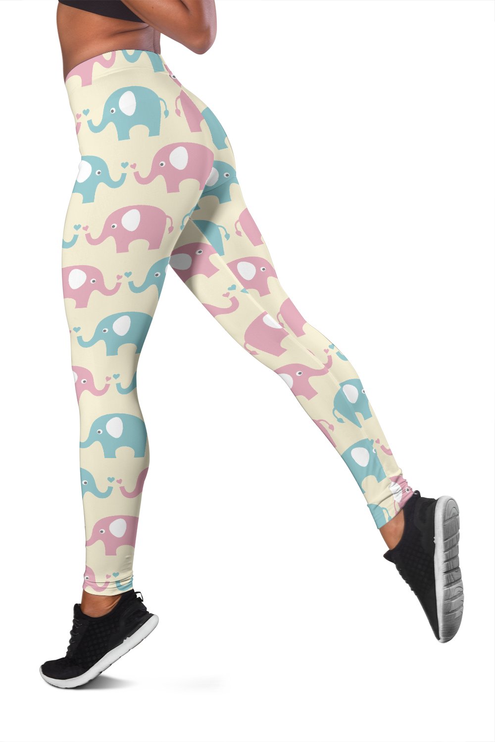 Elephant Baby Pastel Print Pattern Women Leggings