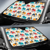 Elephant Colorful Print Pattern Car Sun Shade For Windshield
