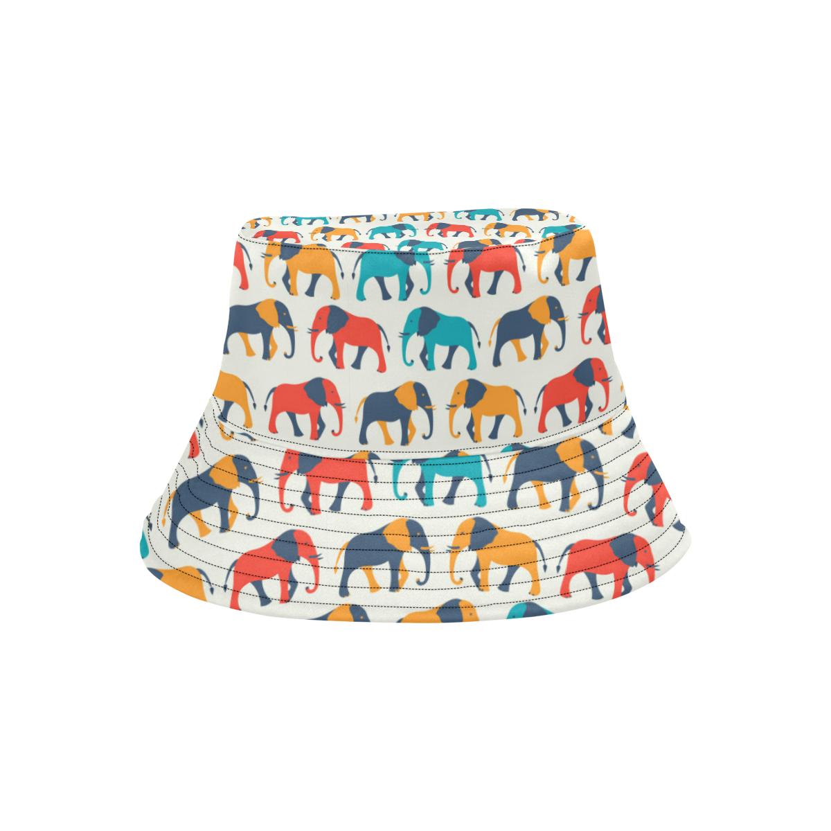 Elephant Colorful Print Pattern Unisex Bucket Hat