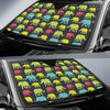 Elephant Neon Color Print Pattern Car Sun Shade For Windshield
